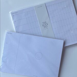 Cloth and Paper Time Block Pad - White and Mind mapping pad